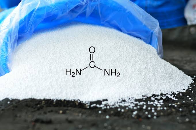 Urea bag with chemical formula